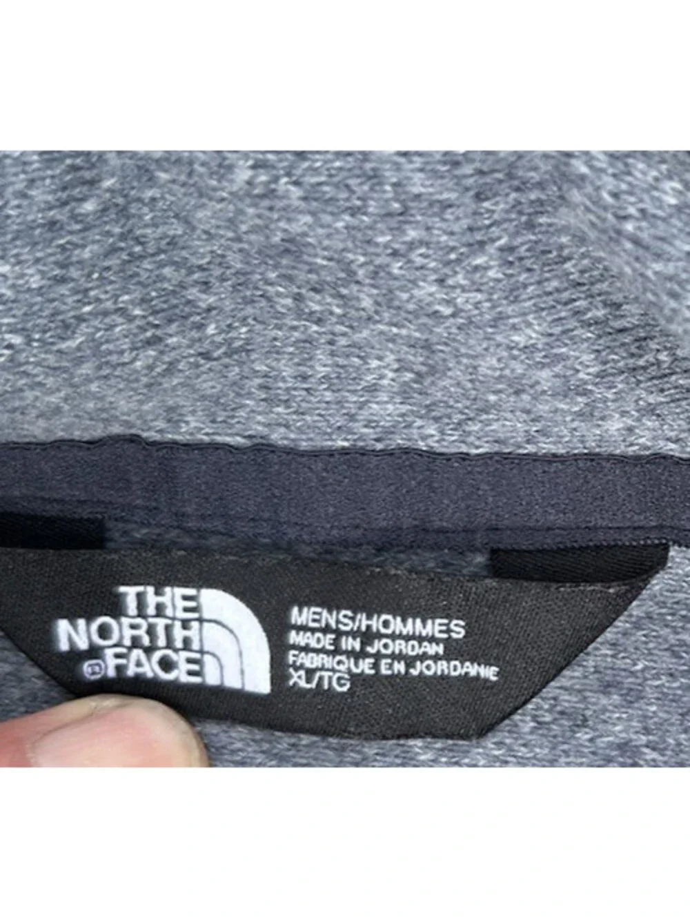 North Face Pullover Mens Medium Grey Tech 1/4 Zip Fleece Modelo Football Branded
